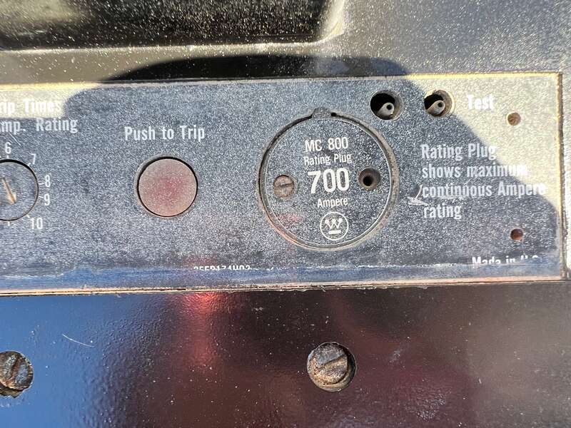 Used Westinghouse 700amp Circuit Breaker