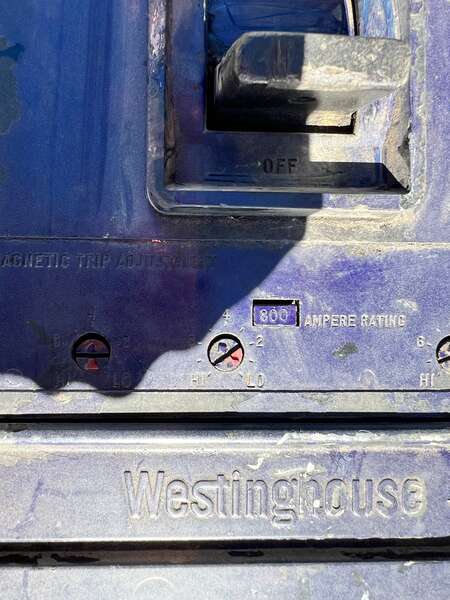Used Westinghouse 800amp Circuit Breaker