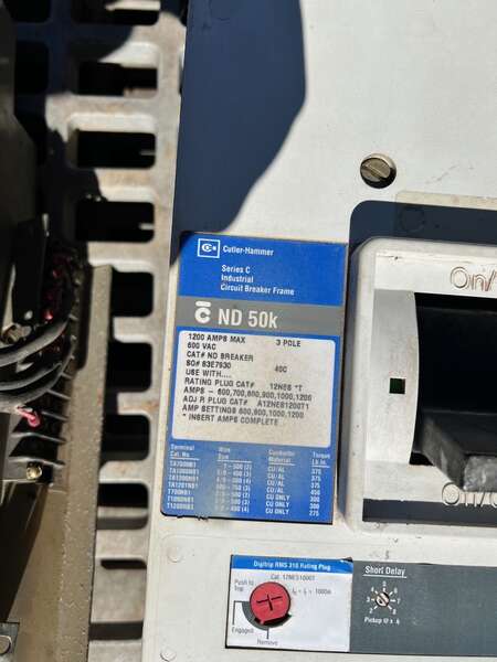 New Cutler-Hammer 1200amp max Circuit Breaker