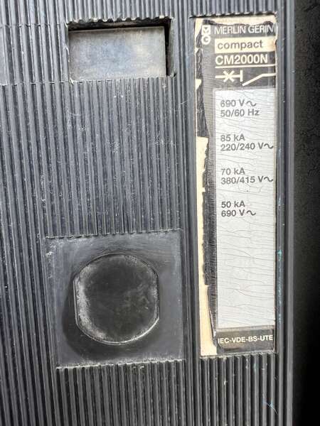 Used Merlin Gerin 2000amp Circuit Breaker