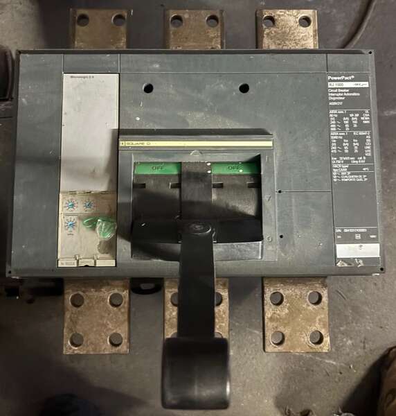 Used PowerPact RJ 1000 Circuit Breaker