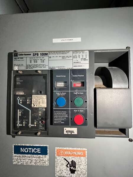 Used Cutler-Hammer 2000amp 480V Automatic Transfer Switch