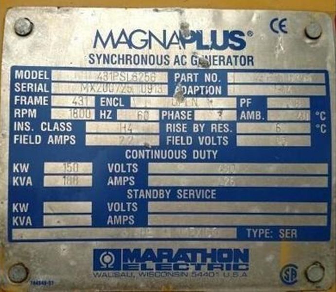 Used CATERPILLAR G3306TA Gas Generator