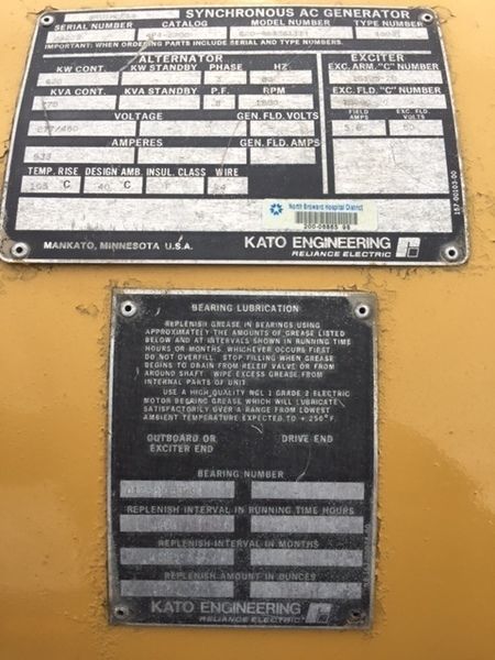Used KATO 600 KW Generator End