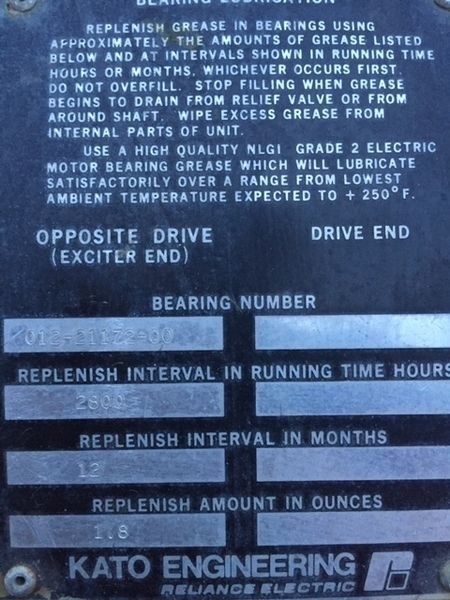 Used Kato 4P6-1350 Generator End