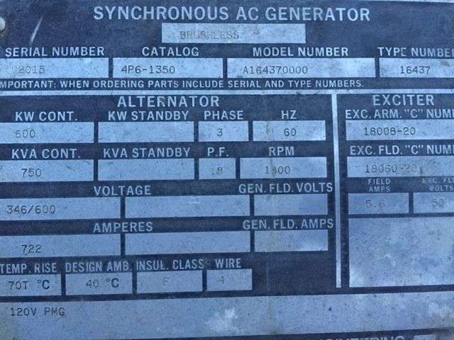 Used Kato 4P6-1350 Generator End