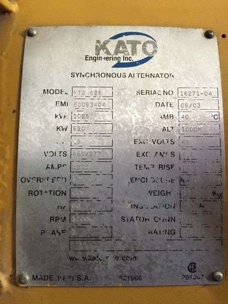  Kato 820kW Generator End