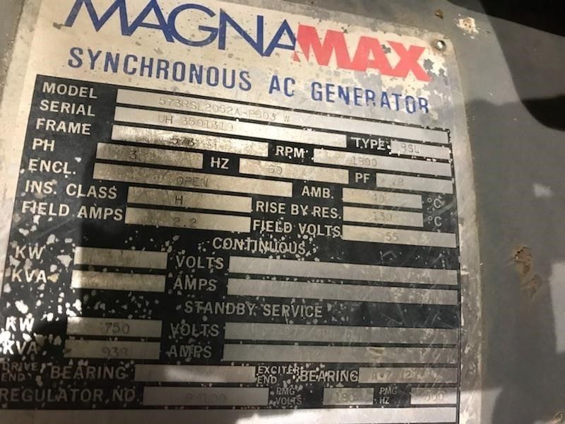  Stewart & Stevenson 750kW Diesel Generator