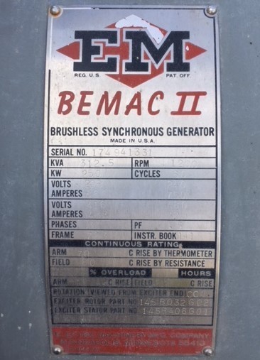  Waukesha 250kW Gas Generator