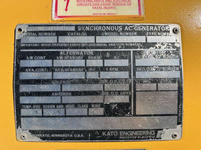 Reconditioned Kato 800kW Generator End