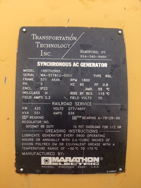 Used Marathon 425kW Generator End