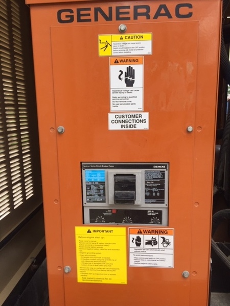 Low hours Generac SG200 Gas Generator