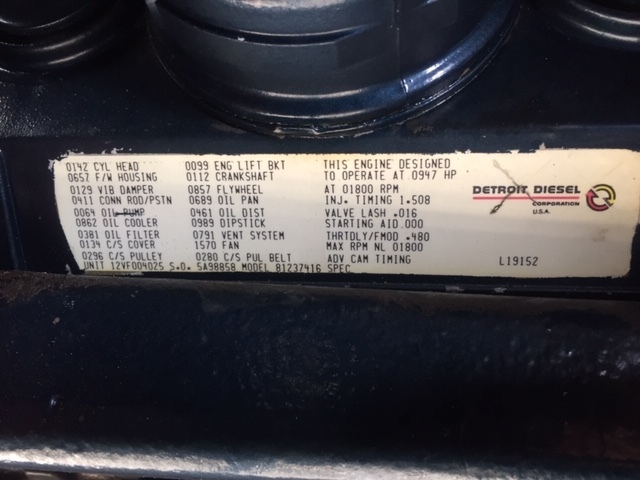 Used Stewart & Stevenson 12V92GDTA600 Diesel Generator