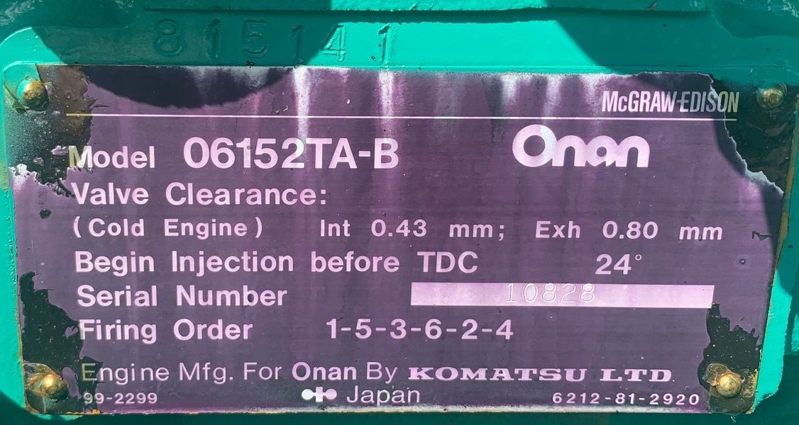 Used Cummins Onan 350kW Diesel Generator