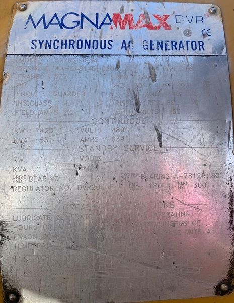 Used Marathon 425kW Generator End