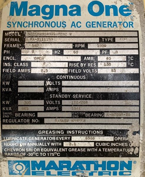 Used Stewart & Stevenson 300kW Diesel Generator