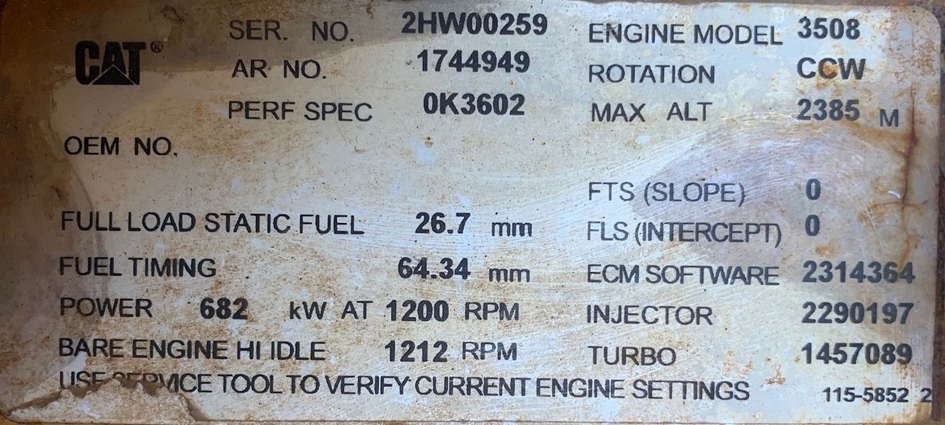 Used Caterpillar 900kW Diesel Generator