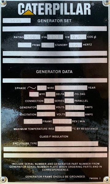 Like New Caterpillar 400kW Generator End