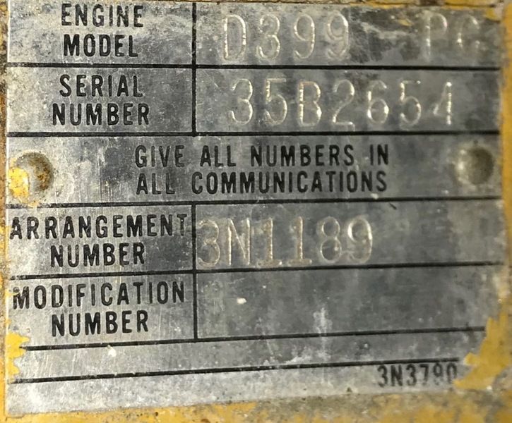 Used Caterpillar D399 Diesel Generator