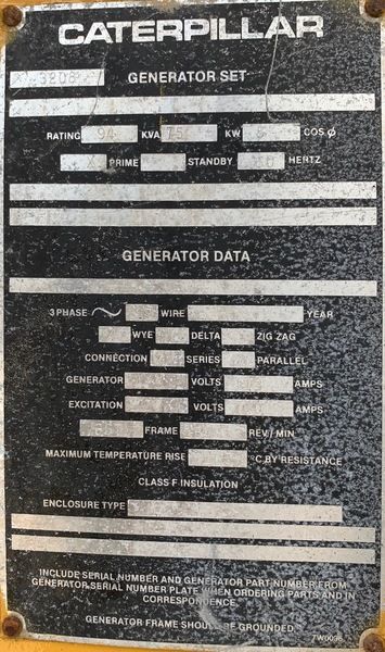 Used Caterpillar 3208 Diesel Generator