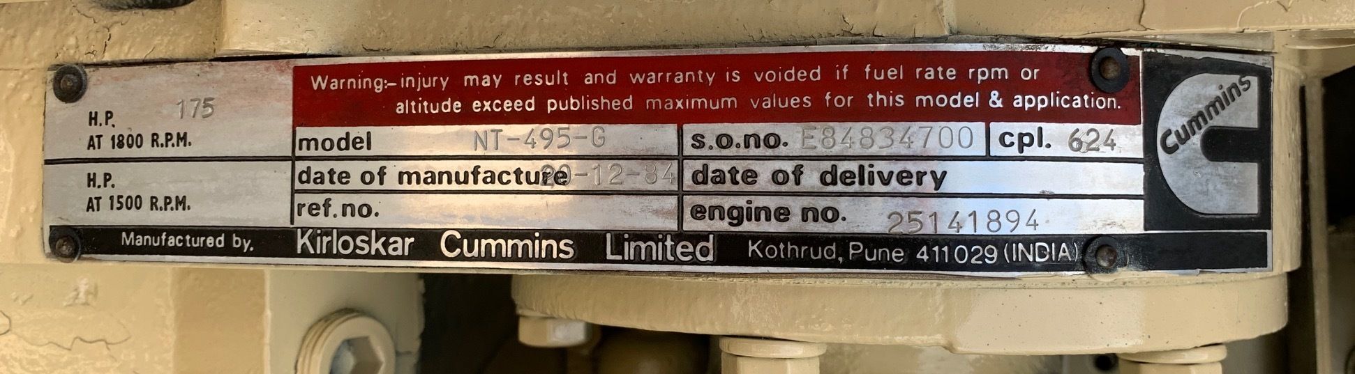 Used Kohler 100R0Z27 Diesel Generator