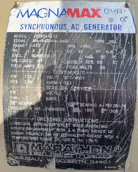 Used Cummins 6CTA8.3 Diesel Generator