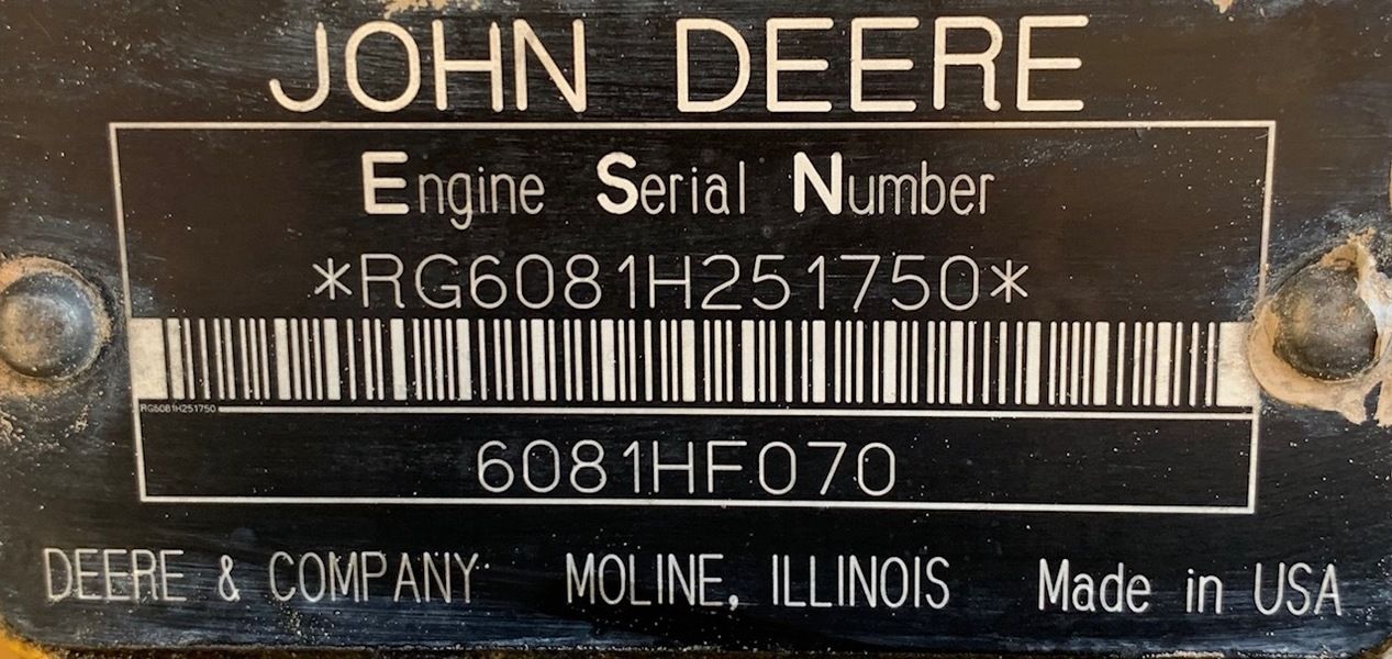 Used John Deere 6081 Diesel Generator