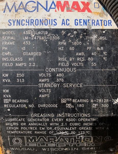Used John Deere 6081 Diesel Generator