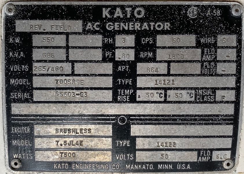 Used Stewart & Stevenson 450kW Diesel Generator