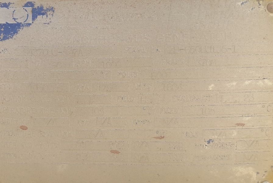 Reconditioned Baylor 1050kW Generator End