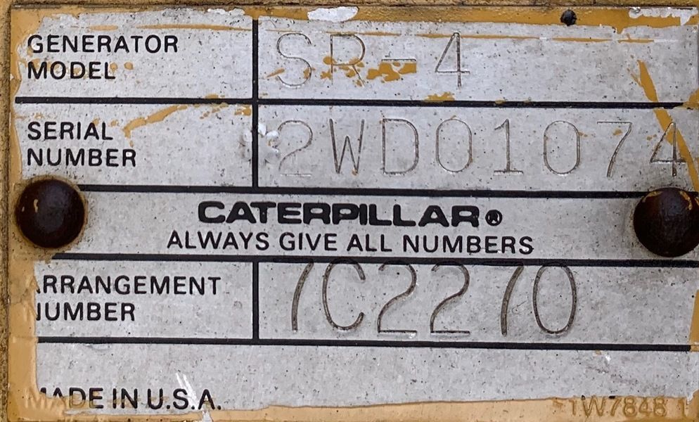 Low Hours Caterpillar 3406B Diesel Generator