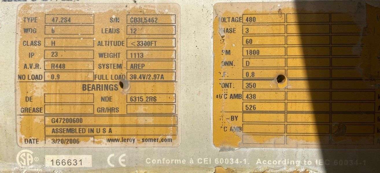 Used Caterpilllar C15 Diesel Generator