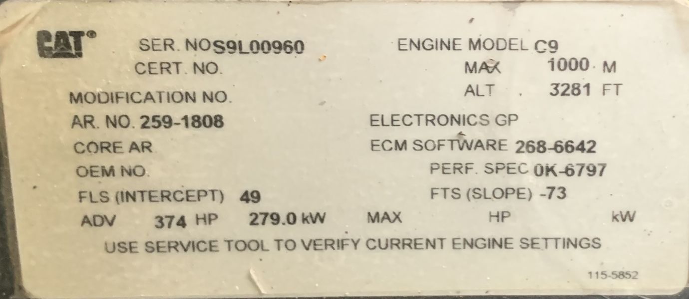 Used Caterpillar XQ230-C9 Diesel Generator