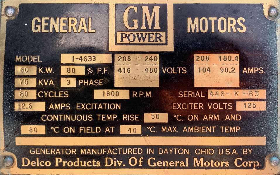 Used Stewart & Stevenson 60kW Diesel Generator