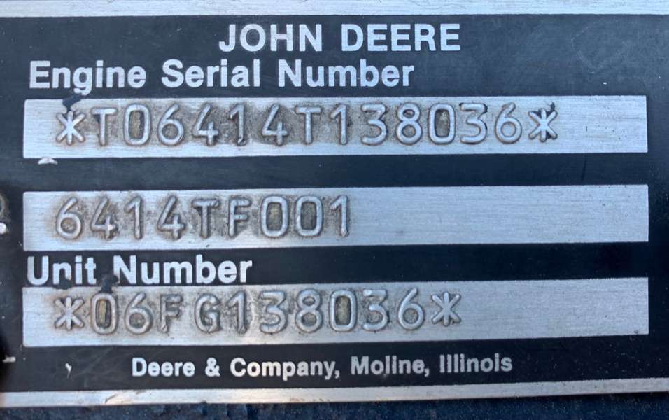 Low hours John Deere 100kW Diesel Generator