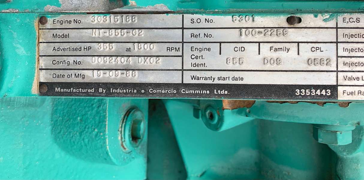 Used Cummins NT-855-G2 Diesel Generator