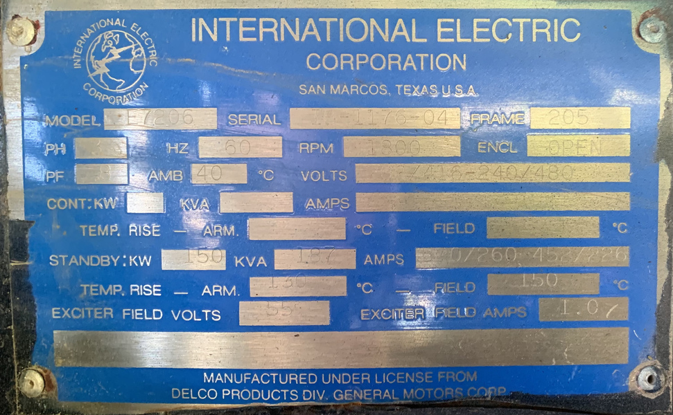 Used Stewart and Stevenson 120kW Diesel Generator