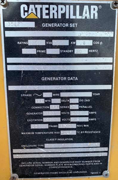Used Caterpillar SR4 Generator End