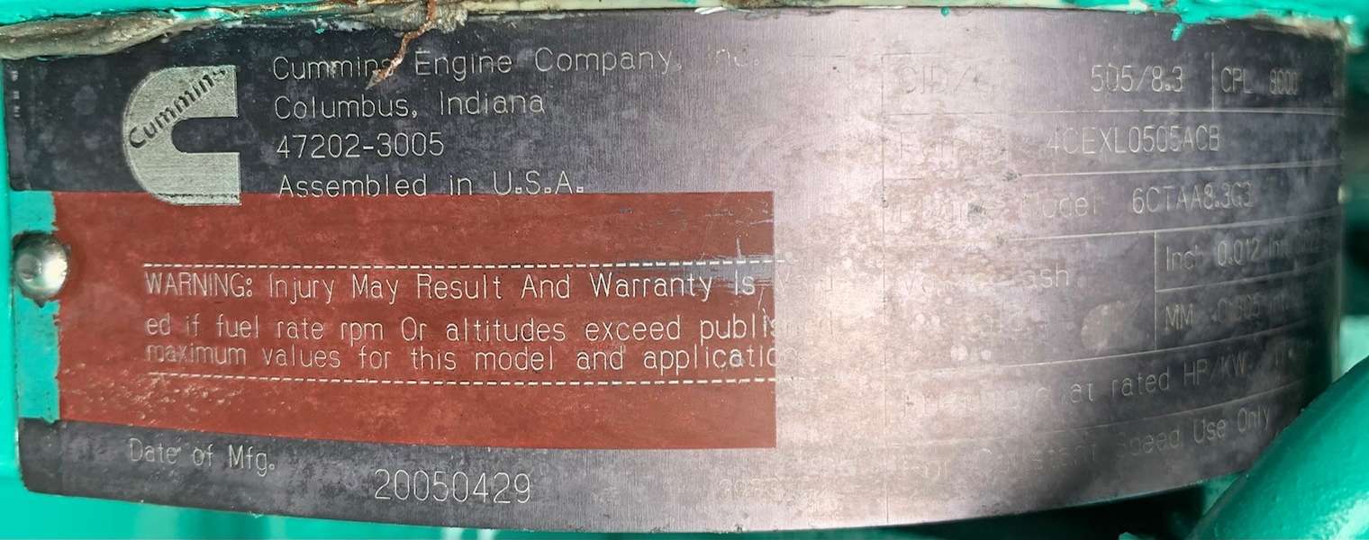Used Cummins 200kW Diesel Generator