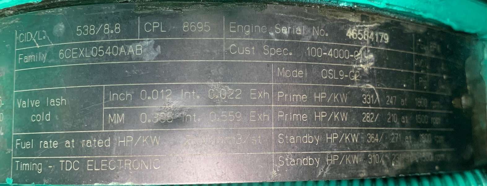 Used Cummins 200kW Diesel Generator