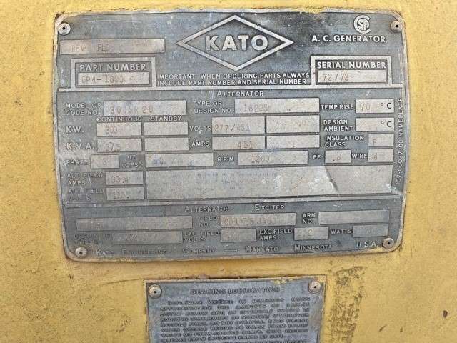 Used Kato 300kW Generator End