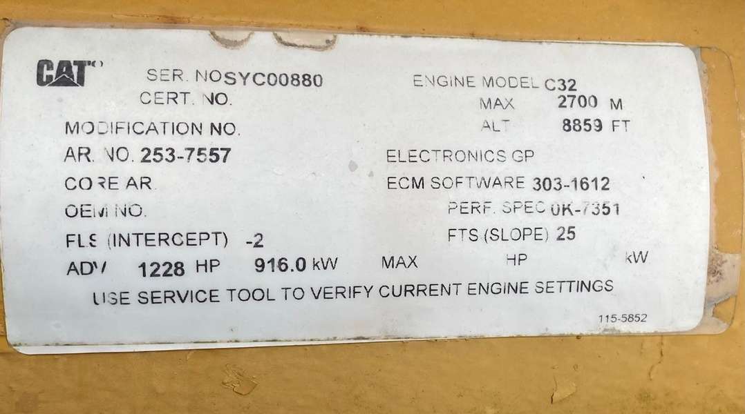 Used Caterpillar C32 Diesel Generator