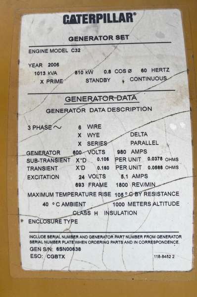 Used Caterpillar C32 Diesel Generator