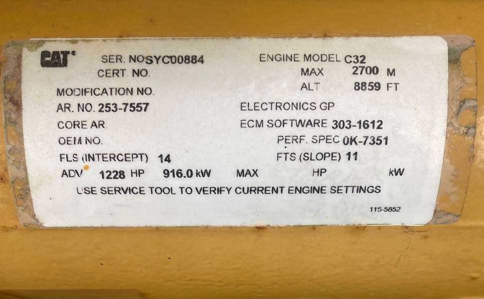 Used Caterpillar C32 Diesel Generator