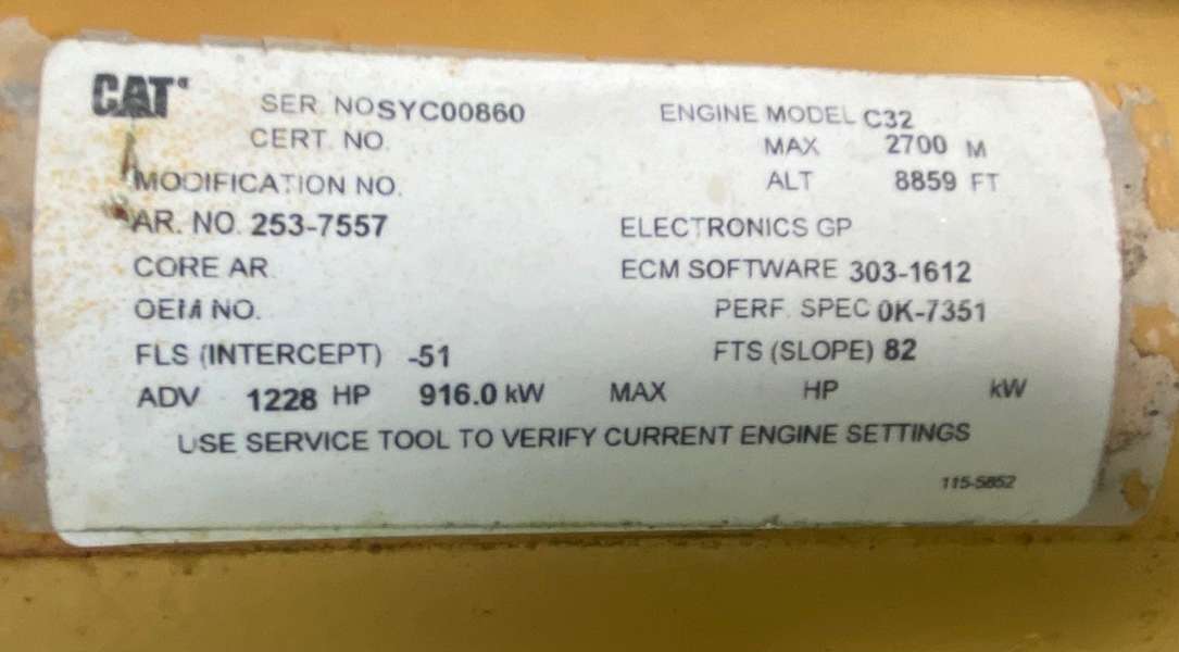 Used Caterpillar C32 Diesel Generator