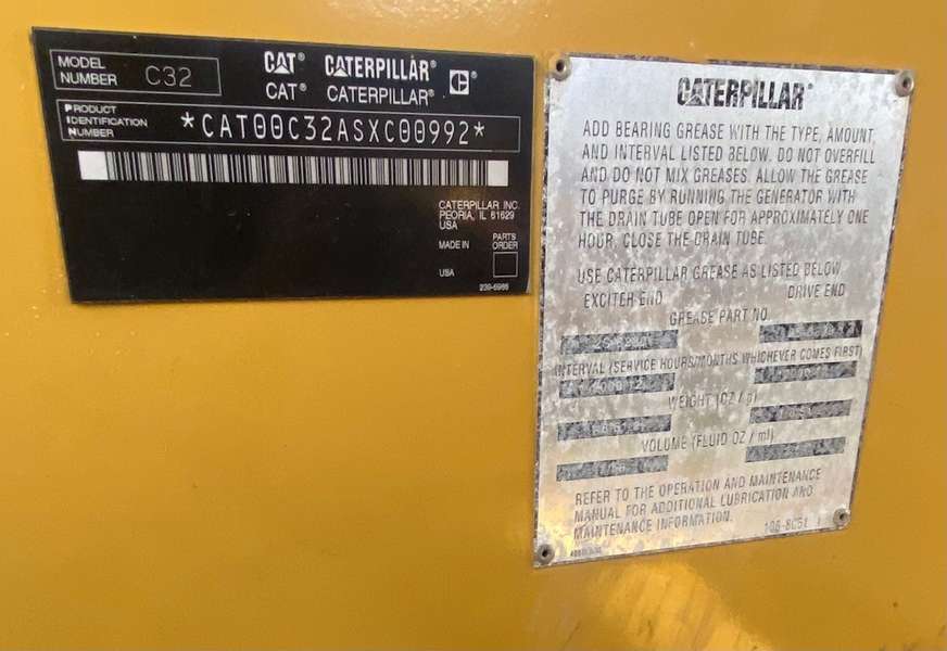 Used Caterpillar C32 Diesel Generator
