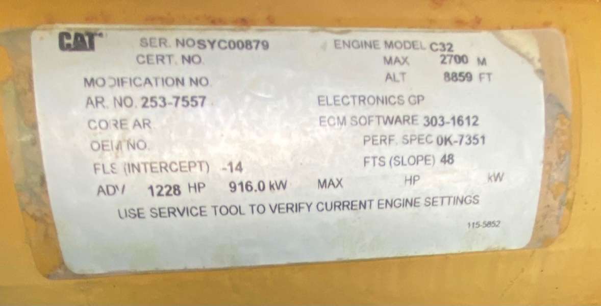 Used Caterpillar C32 Diesel Generator