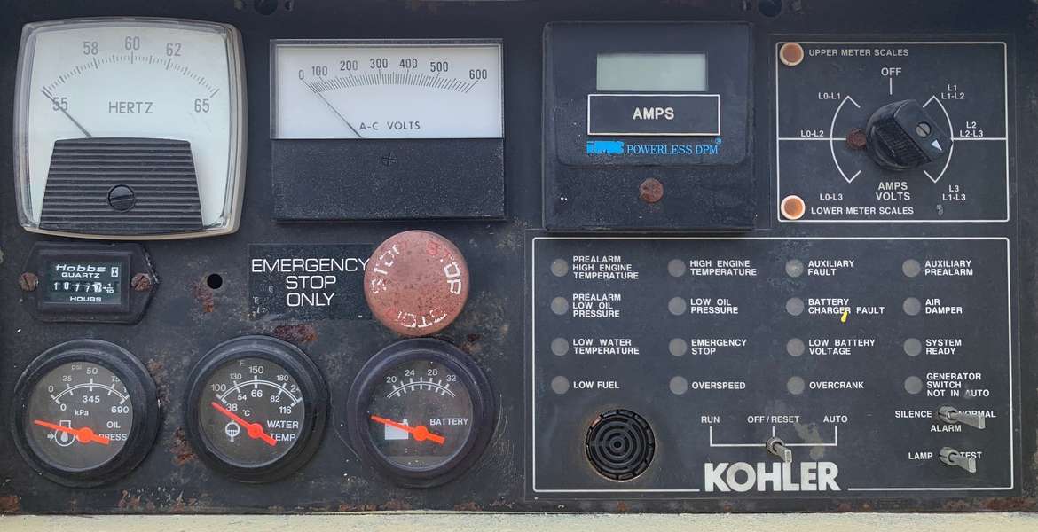 Low Hours Kohler 750ROZD71 Diesel Generator
