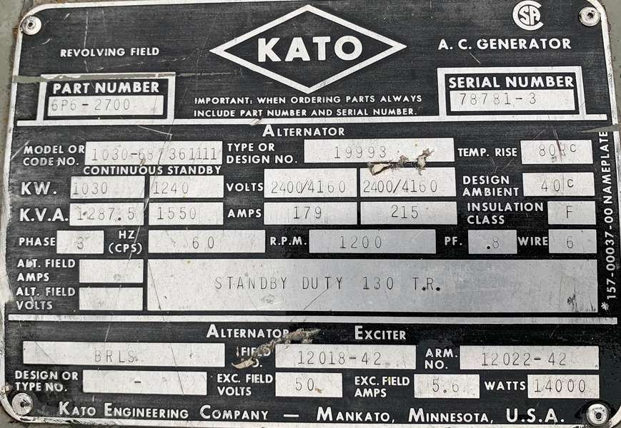 Used Waukesha 7042GSI Gas Generator