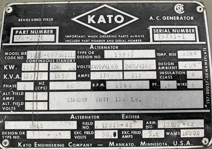 Used Waukesha 7042GSI Gas Generator